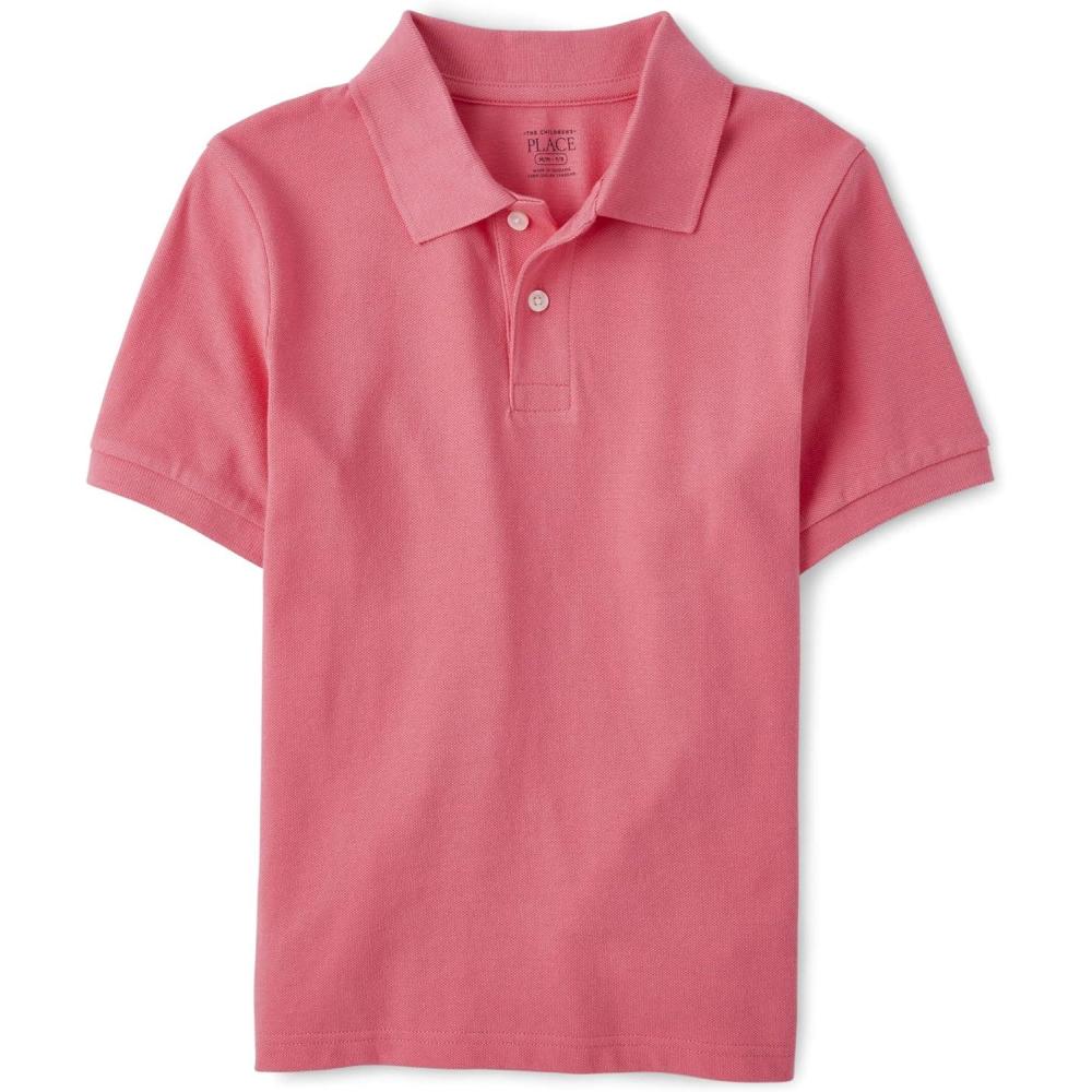 imageThe Childrens Place Boys Uniform Short Sleeve Pique PoloAstible
