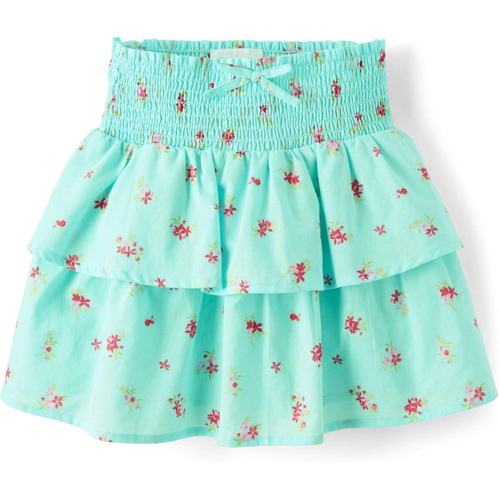 imageThe Childrens Place Girls Everday SkirtsMint Tea Floral Tiered