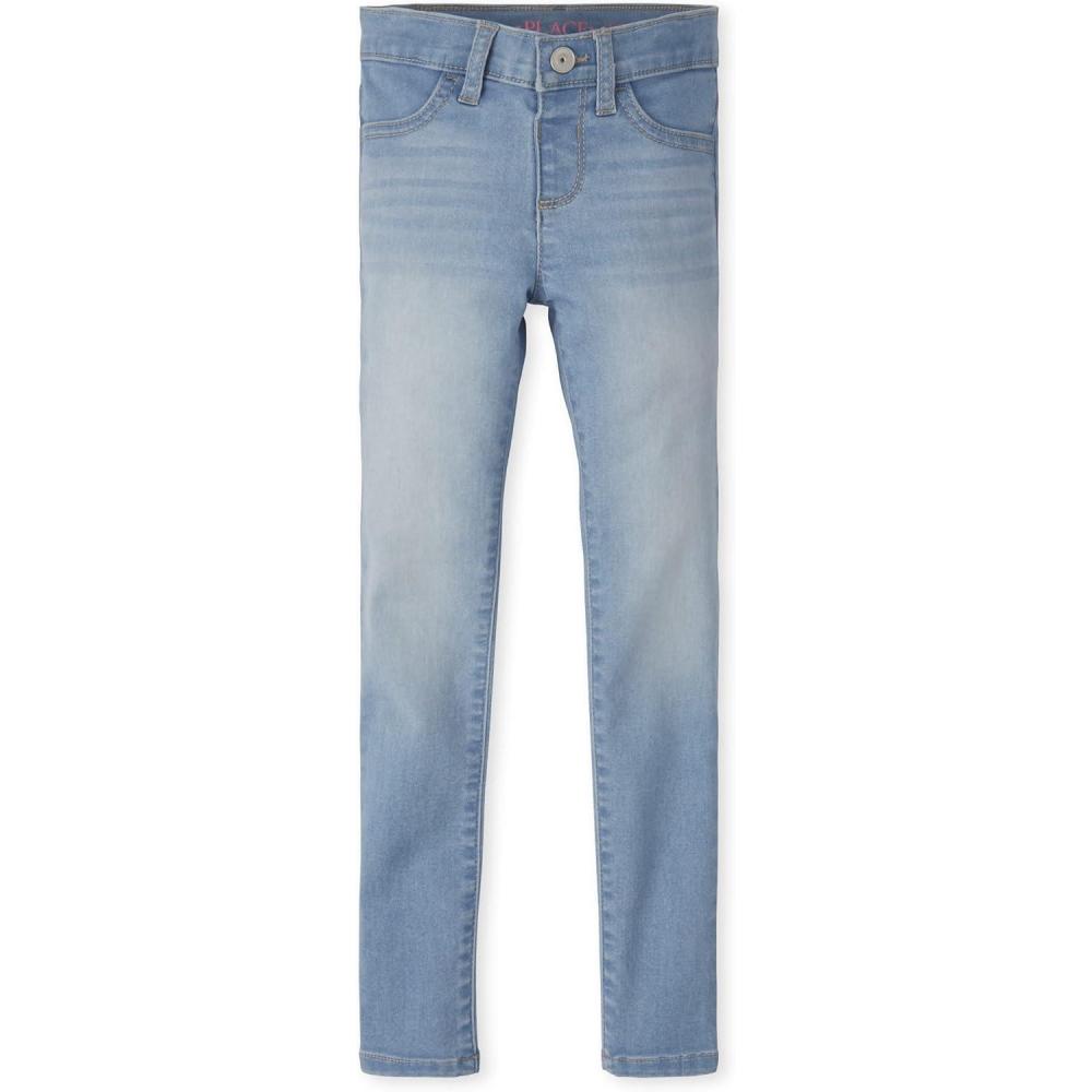 imageThe Childrens Place Girls Stretch Denim JeggingsLight Blue Wash Single