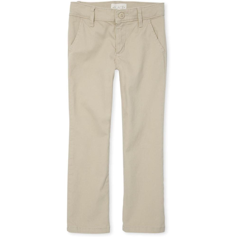 imageThe Childrens Place Girls Stretch Skinny Chino PantsBisquit Single