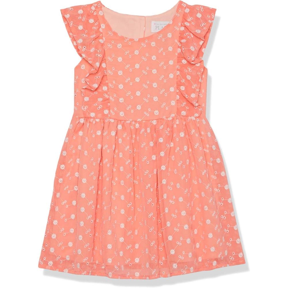 imageThe Childrens Place Girls and Toddler Short Sleeve Fashion DressSummer Dawn Lace