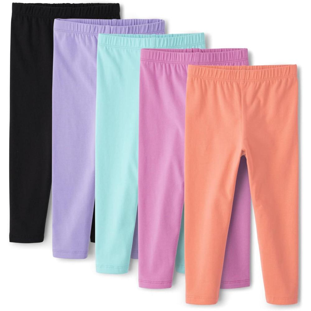 imageThe Childrens PlaceGirlsAssorted Everyday Capri LeggingsSolid 5pack
