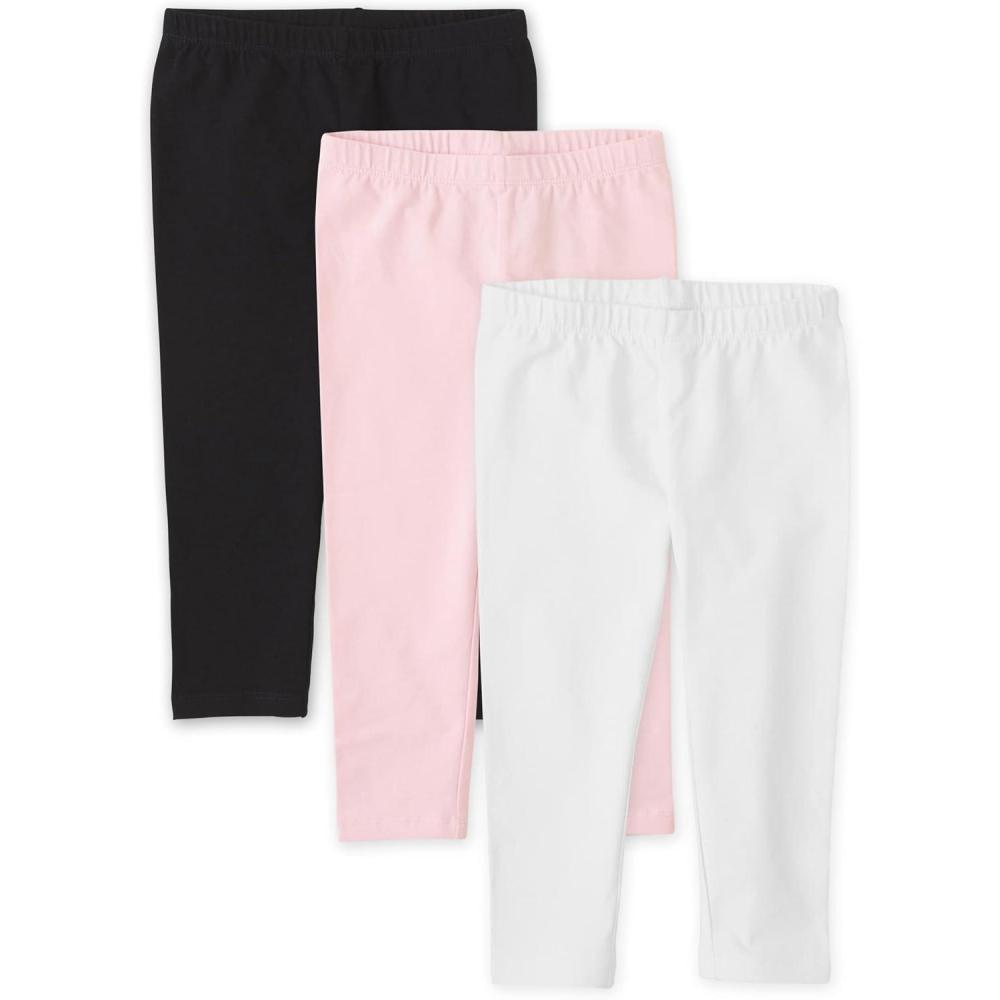 imageThe Childrens PlaceGirlsAssorted Everyday Capri LeggingsWhite