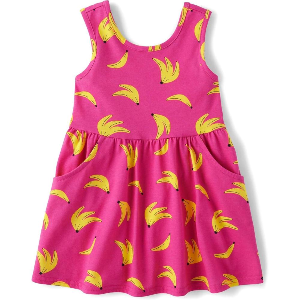 imageThe Childrens Placeand Toddler Girls Short Sleeve Fashion DressPink Glow