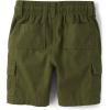 The Children’s Place Baby Boys’ and Toddler Pull on Cargo Shorts(Olive Green)