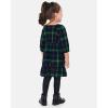 The Children’s Place Baby Girls’ Plaid Flannel Woven Tiered Dress(Green Plaid)