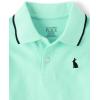 The Children’s Place Boys’ Uniform Short Sleeve Pique Polo(Bunny Embroidered Aqua)