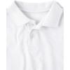 The Children’s Place Boys’ Uniform Short Sleeve Pique Polo(White)