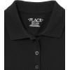 The Children’s Place Girls’ Long Sleeve Pique Polo(Black Single)