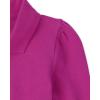 The Children’s Place Girls’ Long Sleeve Ruffle Pique Polo(Aurora Pink Single)