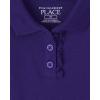 The Children’s Place Girls’ Long Sleeve Ruffle Pique Polo(Regal Violet Single)