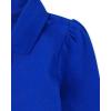 The Children’s Place Girls’ Long Sleeve Ruffle Pique Polo(Renew Blue Single)