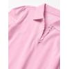 The Children’s Place Girls’ Long Sleeve Ruffle Pique Polo(Sparkle Pink Single)