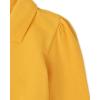 The Children’s Place Girls’ Long Sleeve Ruffle Pique Polo(Yellow Pencil Single)