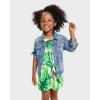 The Children’s Place Girls and Toddler Short Sleeve Fashion Dress(Tropical Renew Blue)