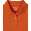 The Children’s Place baby-girls And Toddler Short Sleeve Ruffle Pique Polo(Flame)