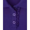 The Children’s Place baby-girls And Toddler Short Sleeve Ruffle Pique Polo(Regal Violet Single)