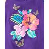 The Children’s Place baby-girls And Toddler Sleeveless Tank Top and Shorts 2-piece Set(Purple Tropical Set)