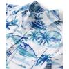 The Children’s Place boys Short Sleeve Button Up Shirt(Out to Sea White)