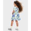 The Children’s Place,and Toddler Short Sleeve Dressy Dress(Renew Blue Floral)