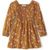 The Children’s Place Baby Girls’ Plaid Flannel Woven Tiered Dress(Honey Comb)