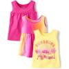 The Children’s Place Baby Toddler Girls’ Everyday Tank Tops(Pink Ombre 3-pack)
