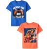 The Children’s Place Boys All Holidays,Birthdays Short Sleeve Graphic T-Shirts,2 Pack(Birthday Dude Gamer/Dino)