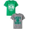 The Children’s Place Boys All Holidays,Birthdays Short Sleeve Graphic T-Shirts,2 Pack(Lucky/Skills No Luck)