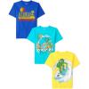The Children’s Place Boys Animals,Cars Short Sleeve Graphic T-Shirts,3 Pack(Aloha/Shark/Dino Surf)