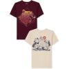 The Children’s Place Boys’ Gamer,Sports,Cars Short Sleeve Graphic T-Shirts,2 Pack(Bear/Cougar)