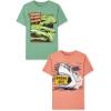 The Children’s Place Boys’ Gamer,Sports,Cars Short Sleeve Graphic T-Shirts,2 Pack(Danger/Wrong Way 2-pack)