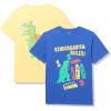 The Children’s Place Boys’ Gamer,Sports,Cars Short Sleeve Graphic T-Shirts,2 Pack(Kindergarten Rules!/Dino Backpack)