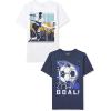 The Children’s Place Boys’ Gamer,Sports,Cars Short Sleeve Graphic T-Shirts,2 Pack(Soccer Kick/Goal 2-pack)