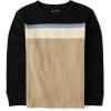 The Children’s Place Boys Long Sleeve Everyday Casual Knit Shirt(Black Stripe-waffle)