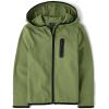 The Children’s Place Boys’ Soft Tech Hooded Full Zip Up Sweatshirt(Olive)