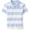 The Children’s Place Boys’ Uniform Short Sleeve Pique Polo(Blue Rugby Stripe)