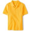 The Children’s Place Boys’ Uniform Short Sleeve Pique Polo(Yellow Single)