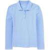 The Children’s Place Girls’ Long Sleeve Pique Polo(Daybreak Single)