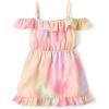 The Children’s Place Girls and Toddler Short Sleeve Fashion Dress(Cameo Rainbow)