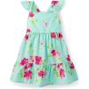 The Children’s Place Girls and Toddler Short Sleeve Fashion Dress(Mint Tea Tiered)