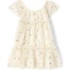 The Children’s Place Girls and Toddler Short Sleeve Fashion Dress(Starry Mesh)
