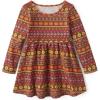 The Children’s Place Girls and Toddler Skater Dress, Long Sleeve(Dark Earth)