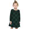 The Children’s Place Girls and Toddler Skater Dress, Long Sleeve(Green Plaid)