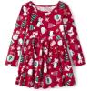 The Children’s Place Girls and Toddler Skater Dress, Long Sleeve(Holiday Joy)