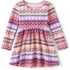 The Children’s Place Girls and Toddler Skater Dress, Long Sleeve(Pink Glow)