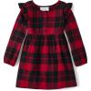 The Children’s Place Girls and Toddler Skater Dress, Long Sleeve(Red Plaid)