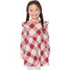 The Children’s Place Girls and Toddler Skater Dress, Long Sleeve(Red Plaid Flutter)