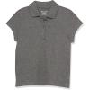 The Children’s Place baby-girls And Toddler Short Sleeve Ruffle Pique Polo(Dk Heather Gray Single)