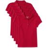 The Children’s Place baby-girls And Toddler Short Sleeve Ruffle Pique Polo(Ruby 5-pack)