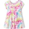 The Children’s Place,and Toddler Girls Short Sleeve Fashion Dress(Pink Tie Dye Swirl)